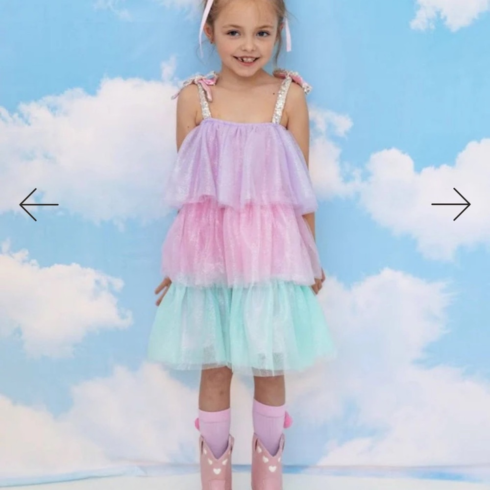 Lola and the boys sparkle ombré dress. Never worn. Adorable - size 6 - Picture 3 of 5